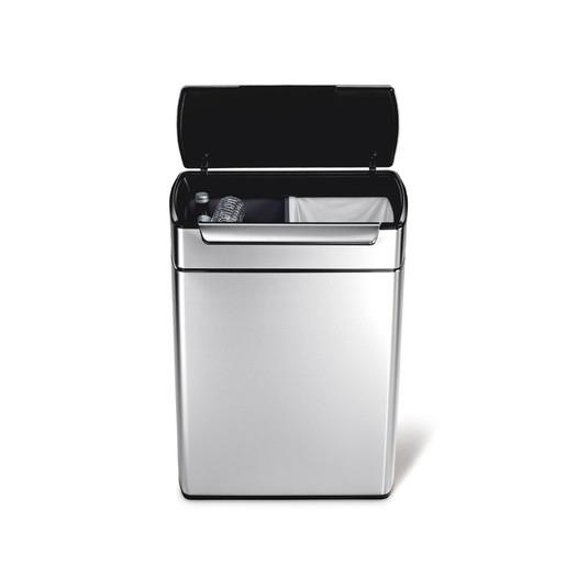 【simplehuman】シンプルヒューマン 分別タッチバーカン 48L シルバー