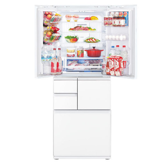【標準設置対応付】シャープ 冷蔵庫 502L フレンチドア 6ドア ピュアホワイト SJ-AF50H-W3
