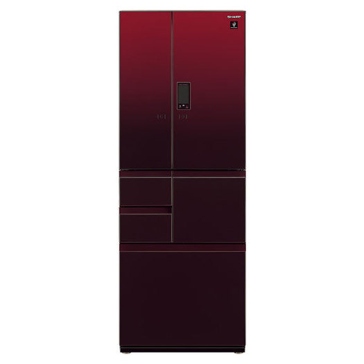 【標準設置対応付】シャープ 冷蔵庫 502L フレンチドア 6ドア グラデーションレッド SJ-AF50H-R1