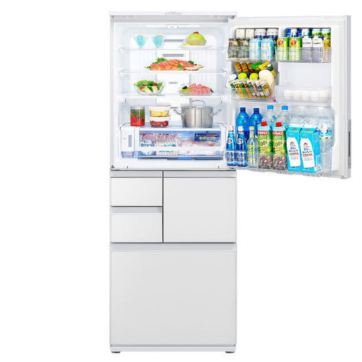【標準設置対応付】シャープ 冷蔵庫 502L どっちもドア 5ドア ピュアホワイト SJ-AW50H-W2