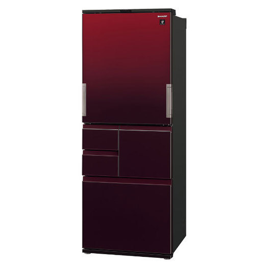 【標準設置対応付】シャープ 冷蔵庫 502L どっちもドア 5ドア グラデーションレッド SJ-AW50H-R2