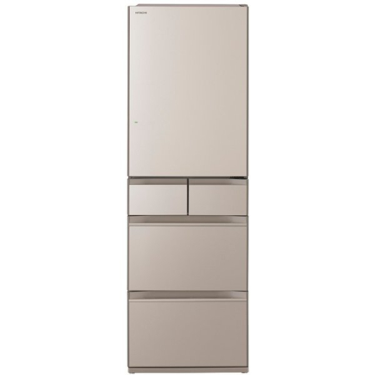 【標準設置対応付】日立 R-HWS47R-XN 冷蔵庫（470L・右開き） 5ドア クリスタルシャンパン1