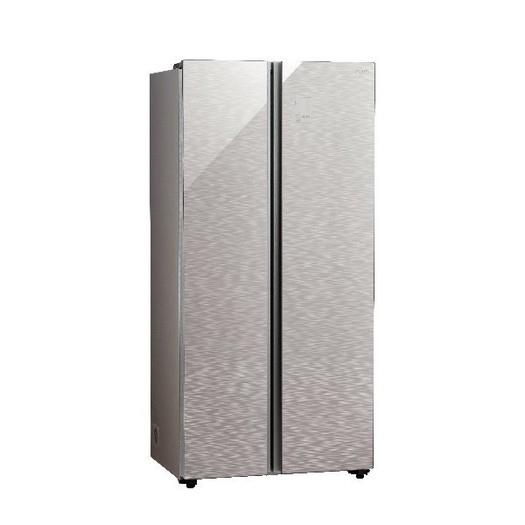 【標準設置対応付】アクア AQR-SBS48K（S） 冷蔵庫（475L・両開き） 2ドア ヘアラインシルバー