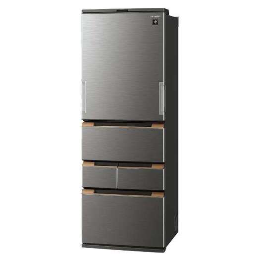 【標準設置対応付】シャープ 冷蔵庫 （457L・どっちもドア） 5ドア ダークメタル SJ-MW46H-H1