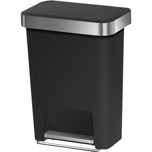 【simplehuman】シンプルヒューマン プラスチックレクタンギュラ－ステップカン 45L ブラック1