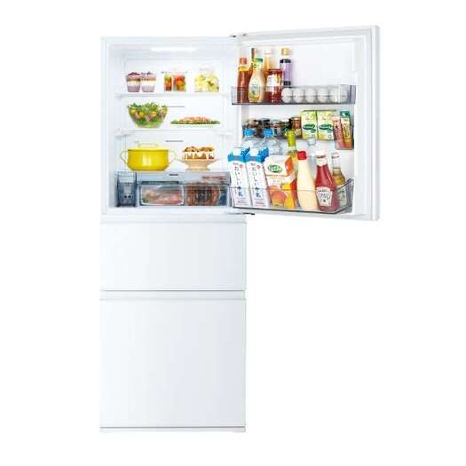【標準設置対応付】東芝 冷蔵庫 （326L・右開き） 3ドア VEGETA グレインホワイト GR-S33SC（WT）2