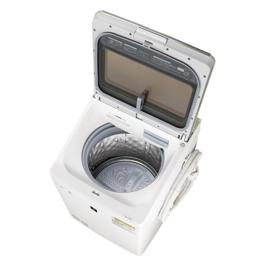 【標準設置対応付】シャープ ES-PW8E-N [縦型洗濯乾燥機 洗濯8.0kg/乾燥4.5kg ゴールド系]2