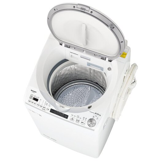 【標準設置対応付】シャープ ES-TX8E-W [縦型洗濯乾燥機 洗濯8.0kg/乾燥4.5kg ホワイト系]2