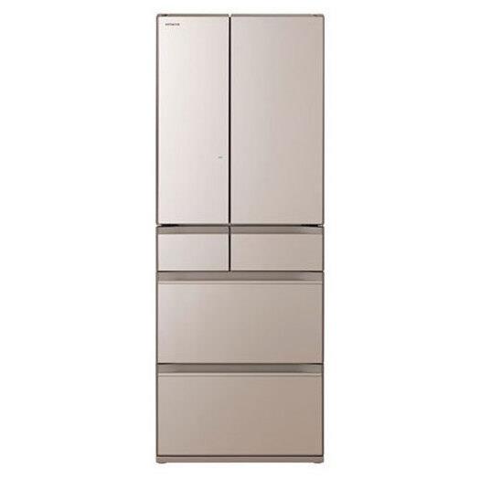 【標準設置対応付】日立 冷蔵庫 HWタイプ 478L フレンチドア 6ドア クリスタルシャンパン R-HW48R XN
