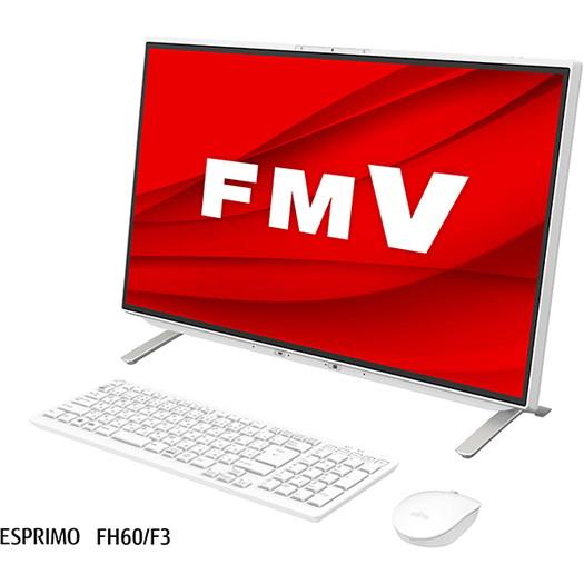 【Windows 11搭載】富士通 FMVF60F3W デスクトップパソコン23.8型ワイド ホワイト1