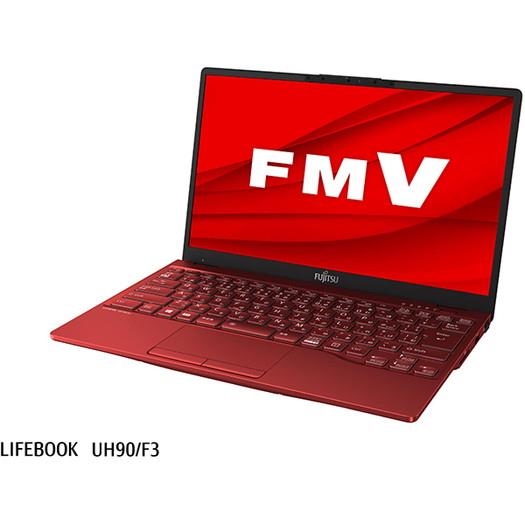 【Windows 11搭載】富士通 FMVU90F3R ノートパソコン13.3型ワイド ガーネットレッド1