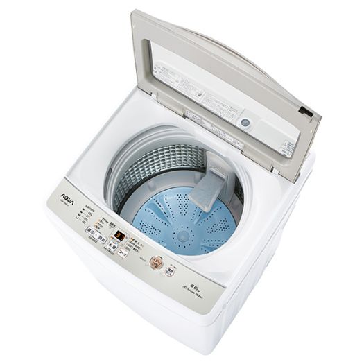 【標準設置工事付】AQUA AQW-S5M（W）簡易乾燥機能付き洗濯機 洗濯5.0kg2