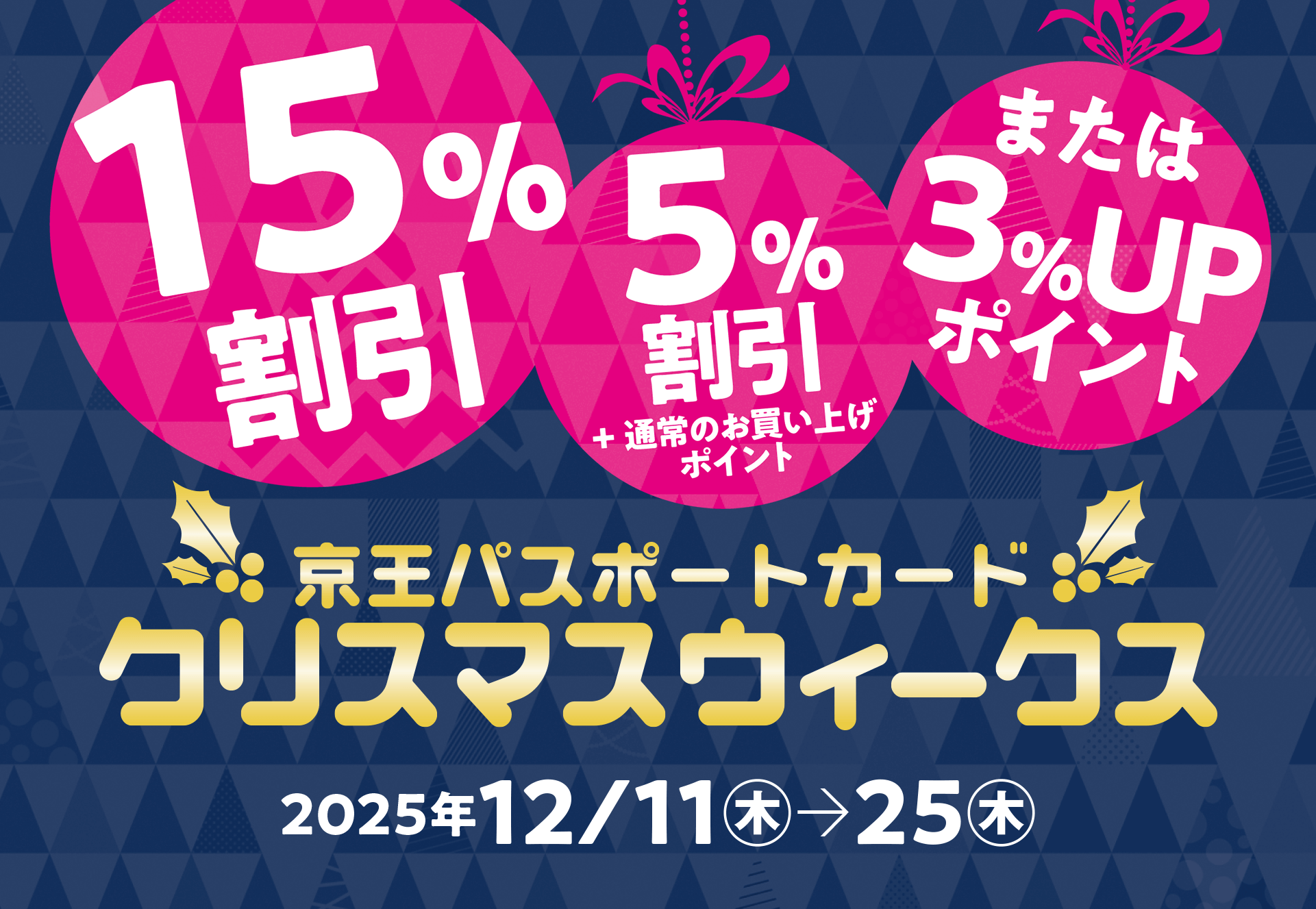 京王パスポートカード クリスマスウィークス｜京王百貨店