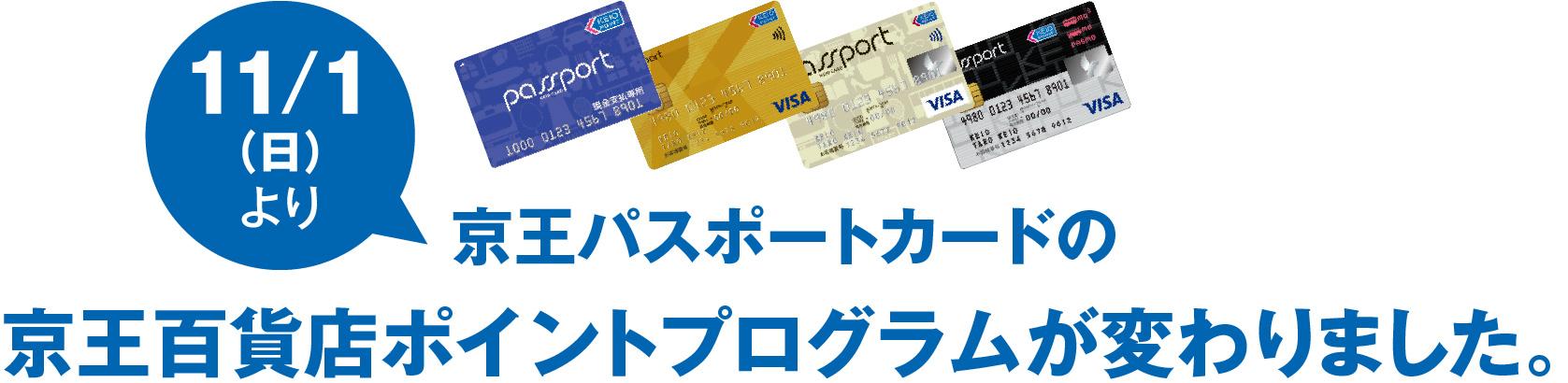 京王パスポートカードの京王百貨店ポイントプログラムが変わりました。｜京王百貨店 新宿店