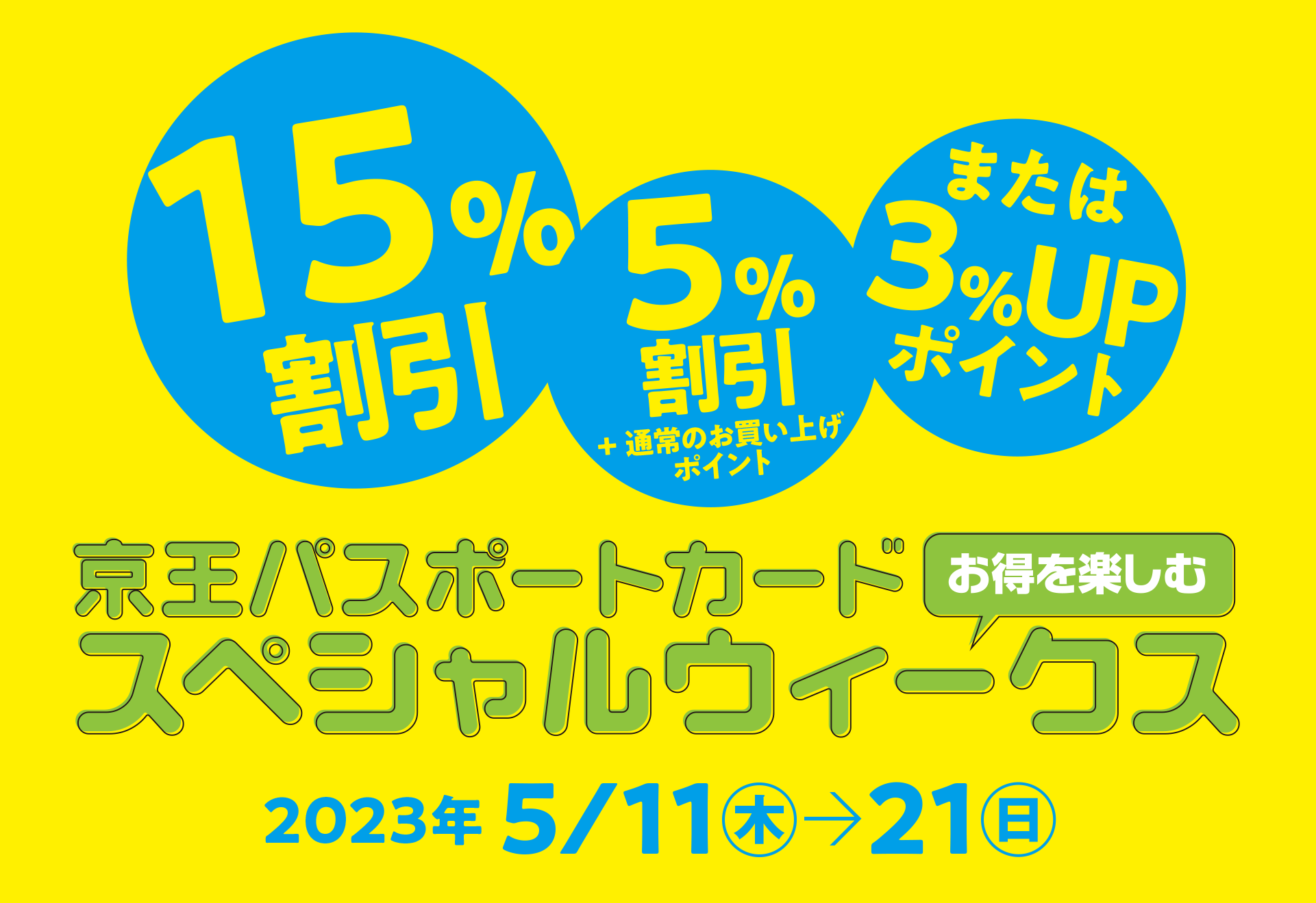 京王パスポートカード スペシャルウィークス｜京王百貨店